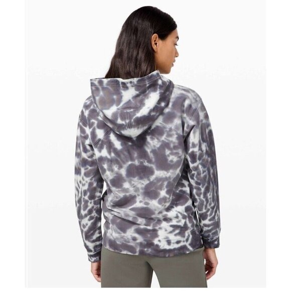 Lululemon All Yours Hoodie Marmoleado Tie Dye Graphite Gray Pockets Fleece 4 - Picture 4 of 10